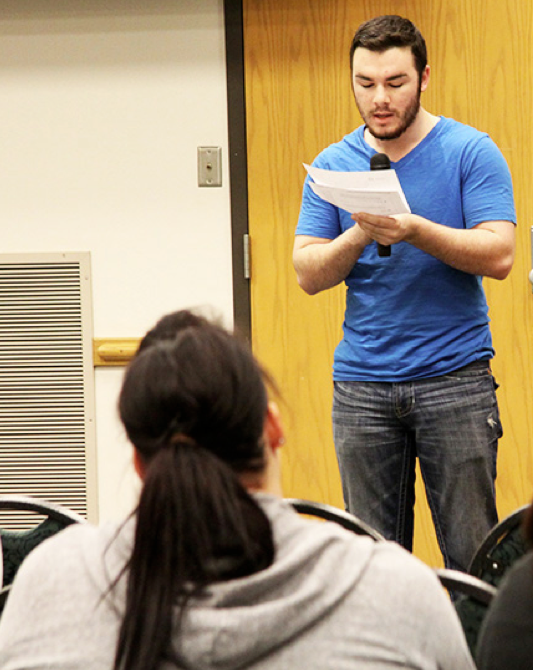 Students express themselves at open mic session